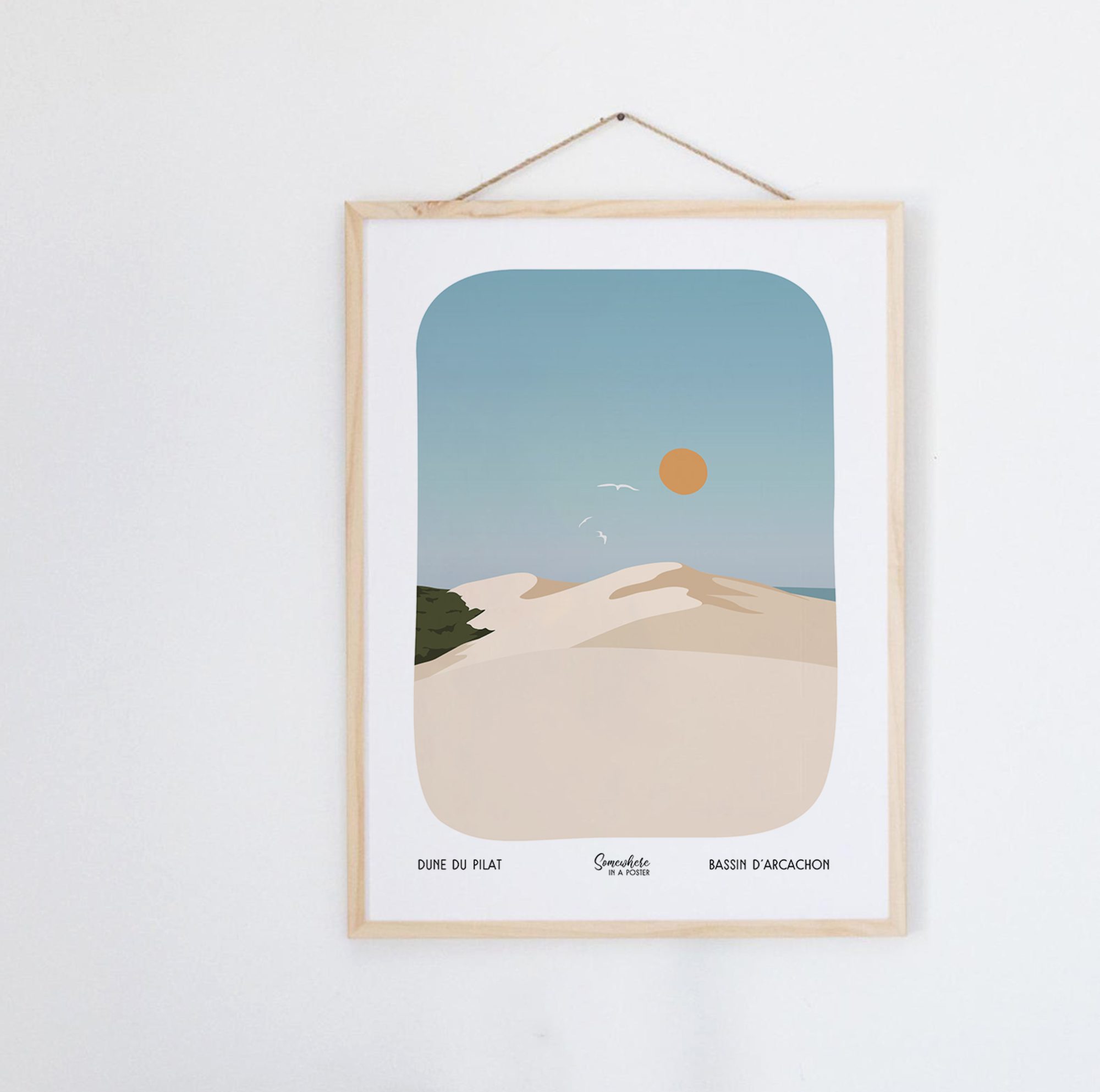La Dune du Pilat • Affiche illustrée