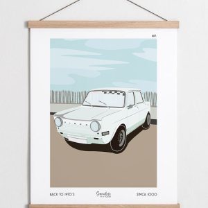 Simca 1000 Cars Collection • Print Illustration