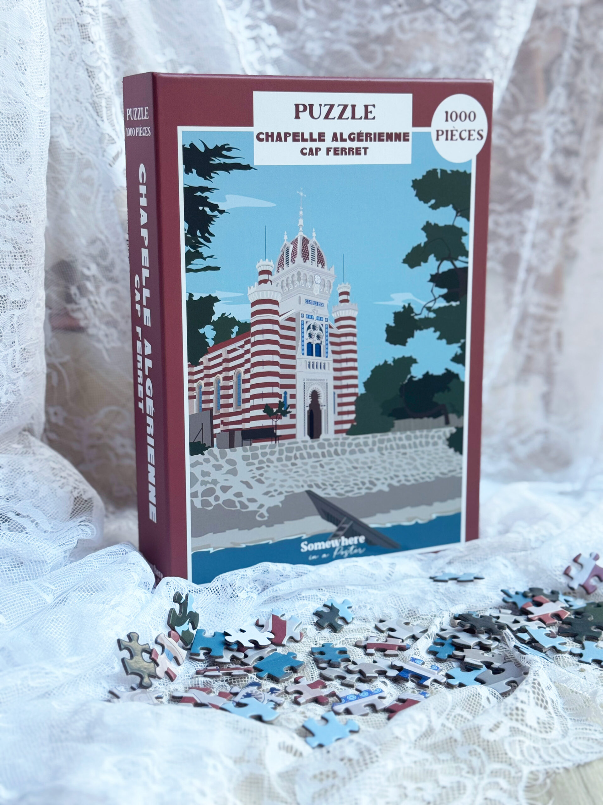Puzzle 1000 pièces illustré - Chapelle Algérienne, Cap Ferret