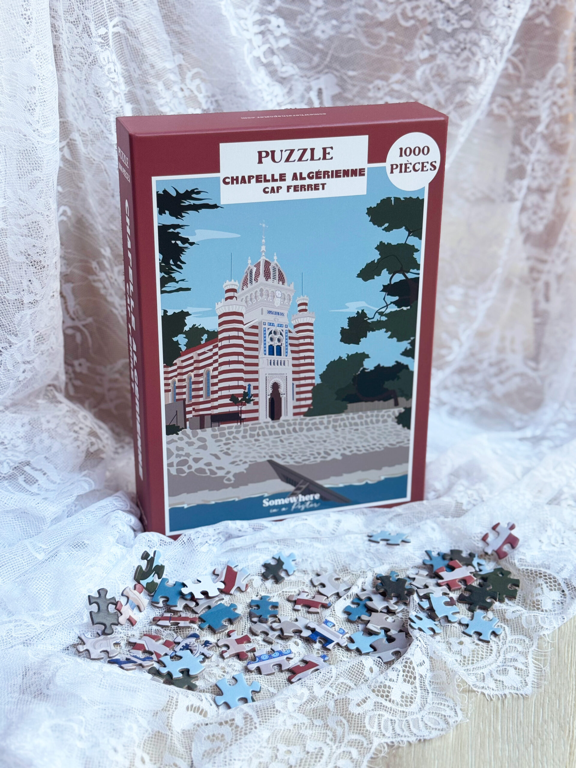 Puzzle 1000 pièces illustré - Chapelle Algérienne, Cap Ferret