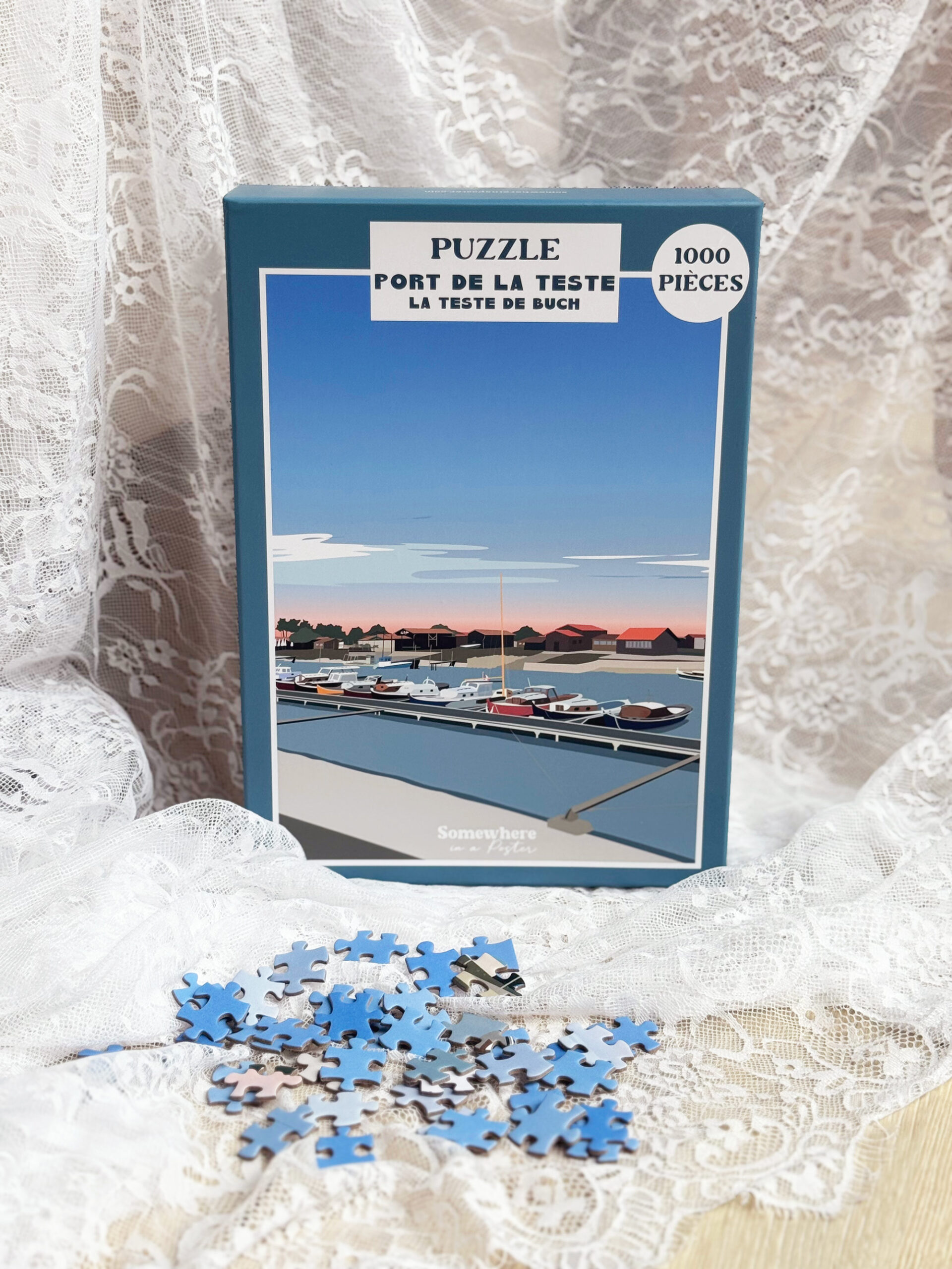 Puzzle 1000 pièces illustré - Port de La Teste de Buch - Bassin d'Arcachon