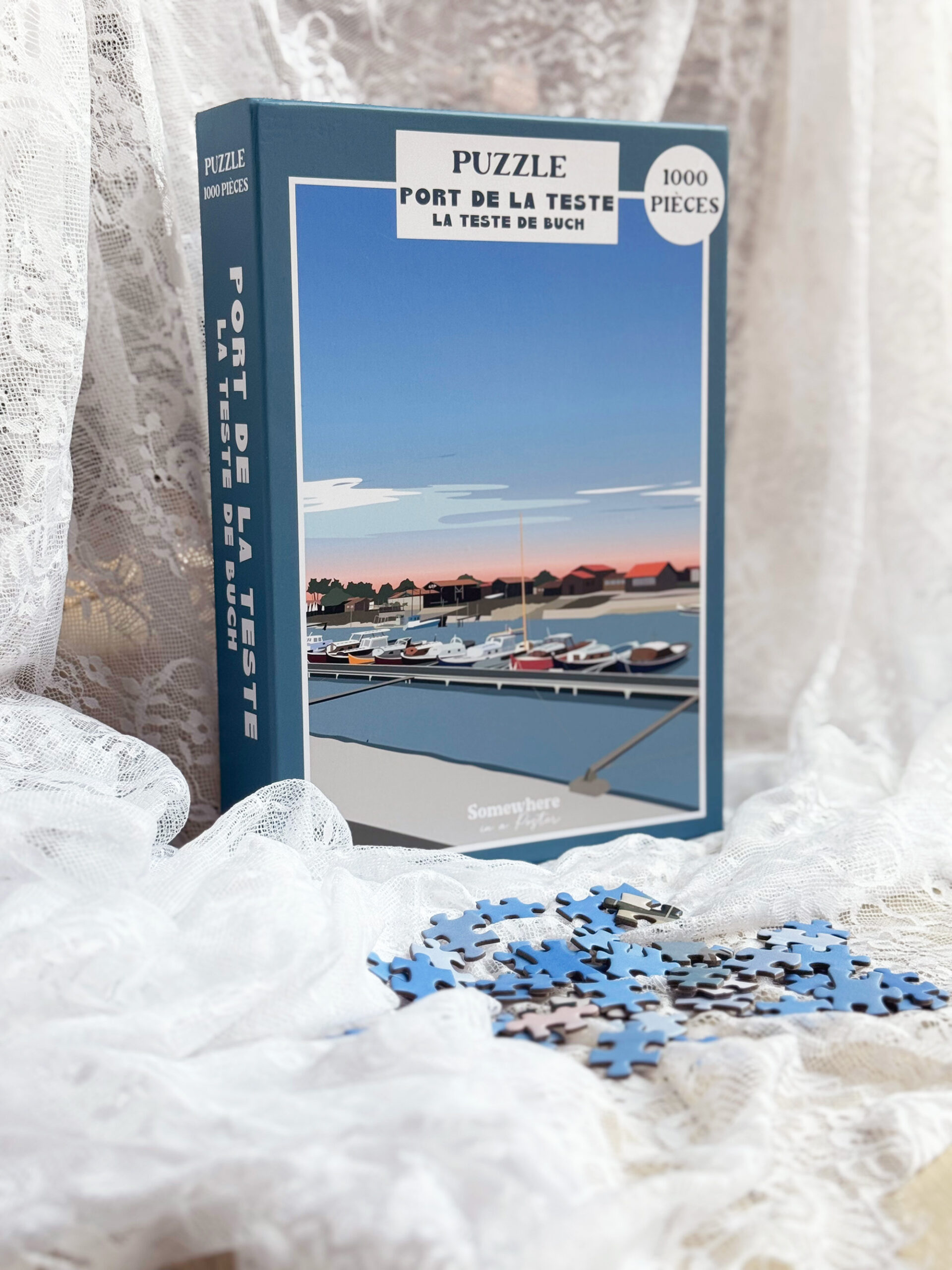 Puzzle 1000 pièces illustré - Port de La Teste de Buch - Bassin d'Arcachon
