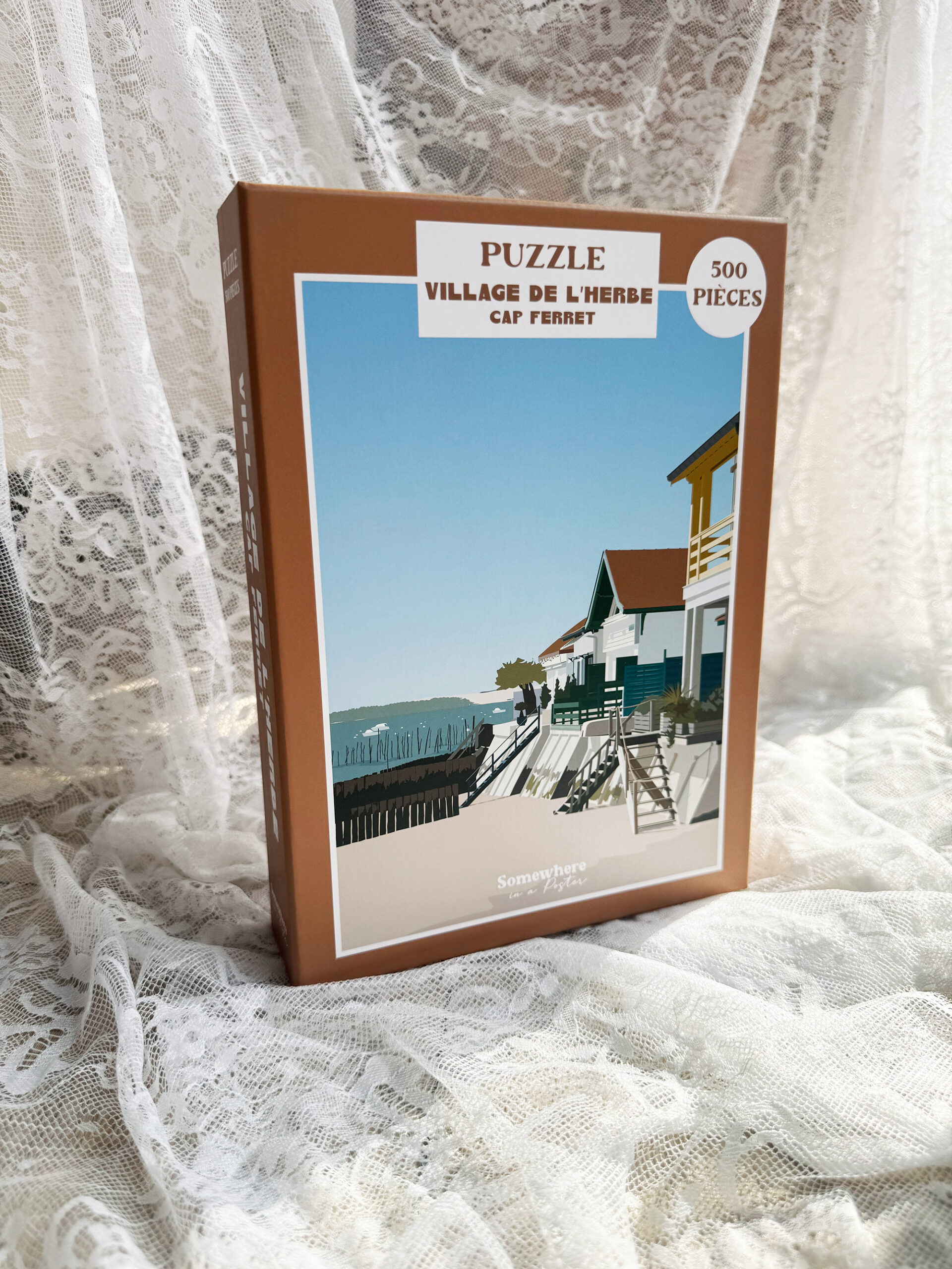 Puzzle 500 pièces - Village de l'Herbe, Cap Ferret
